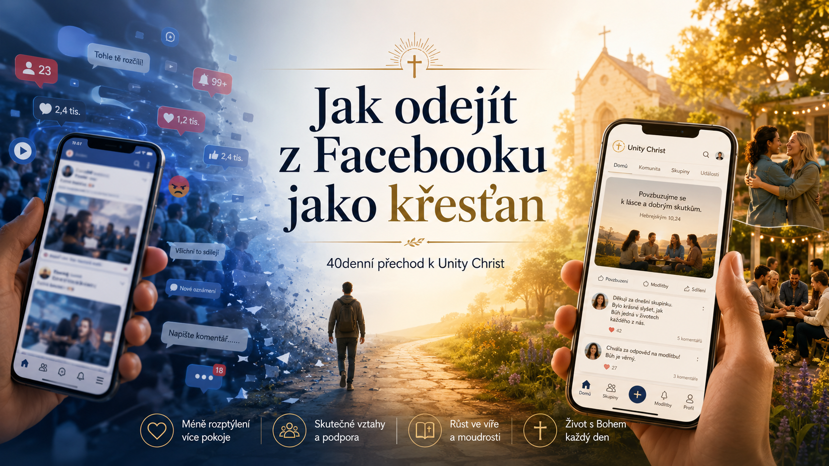 Jak odejít z Facebooku jako křesťan: 40denní průvodce dobrým odchodem